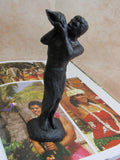 Vintage Kawaii Collectibles Frank Schirman Black Coral Figurine Coco Joe Hula Girl Polynesia Tiki Bar Pu Blower