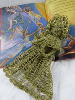 Vintage Woven Bottle Angel Hostess Gift Idea Holiday Decor Fiber Arts Christmas Tree Topper