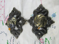 Vintage Antique Brass Plated Knobs Pulls Cabinet Hardware Drawer Knobs Pulls Priced Individually Victorian Style Salvage DIY