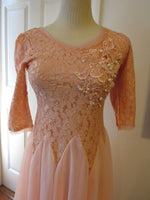 Vintage Pink Ballerina Style Dress Sequins Pearl Embellishments Tulle Skirt Never Worn Size S