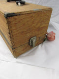 Vintage Wooden Primitive Box Projector Box Rustic Wood Storage Box Dovetail Edge Box