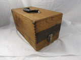 Vintage Wooden Primitive Box Projector Box Rustic Wood Storage Box Dovetail Edge Box