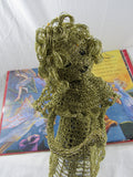 Vintage Woven Bottle Angel Hostess Gift Idea Holiday Decor Fiber Arts Christmas Tree Topper