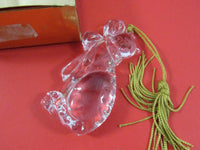 Vintage Lenox/Gorham Collectible Crystal Ornament EACH Sold Seperately Lady Anne Pitcher, Cat with Ribbon, Pave Heart Box In Original Box