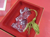 Vintage Lenox/Gorham Collectible Crystal Ornament EACH Sold Seperately Lady Anne Pitcher, Cat with Ribbon, Pave Heart Box In Original Box