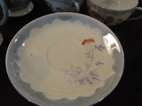 Vintage Japanese Lusterware Teacups and Saucers Luncheon Set 15 Pieces Creamer Sugar Bowl Chinoiserrie