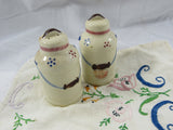 Vintage Shawnee Salt Pepper Shakers Hand Decorated Milk Jugs Salt Pepper Shaker Set Farmhouse Kitchen Decor