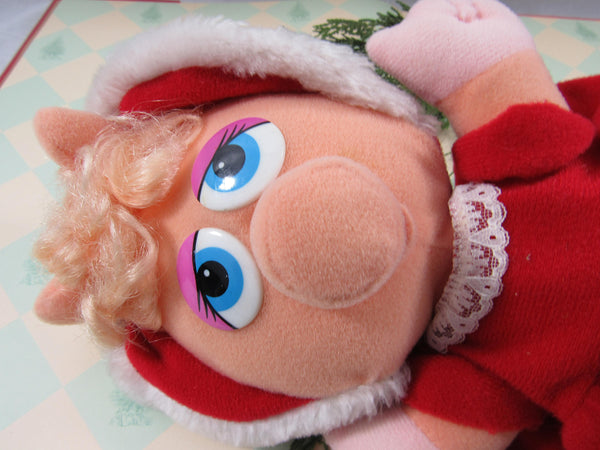 Vintage Baby Miss Piggy Jim Henson 1987 Muppets Plush Christmas 