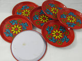 Vintage Metal Mod Doll Plates Made in Brazil Set of 7 Appetizer Tapas Plates