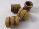 Vintage Wood Napkin Rings Tribal Ethnic Style Wooden Napkin Rings Set of 4 Tabletop Dining Serving Entertaining