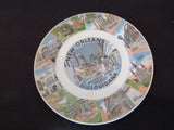 Vintage Collectible NOLA Souvenir Hanging Plate Saint Louis Cathedral New Orleans Bourbon Street French Quarter Attractions Made in Japan