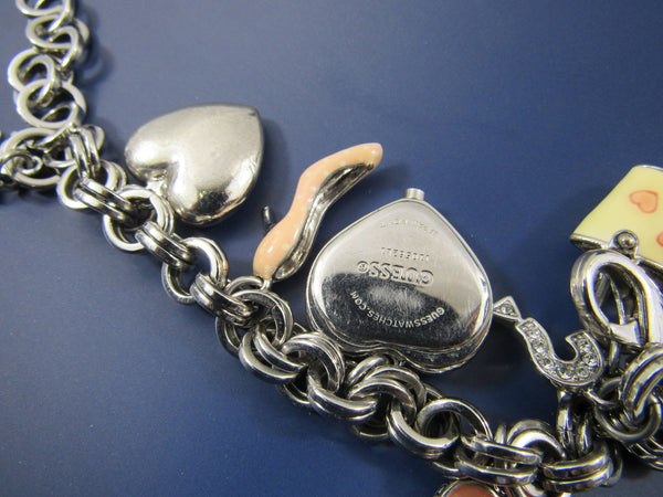 Amazon.com: XOXO Women's XO7030 Silver Dial Silver-tone Heart Charms Watch  : Clothing, Shoes & Jewelry