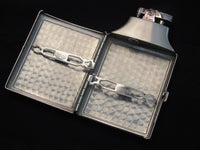 vintage chrome cigarette case German Art Deco Metal Made in Germany Silver? Vintage Chrome Ronson Mastercase Lighter