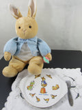 Vintage Peter Rabbit Plush Peter Rabbit Collectible Plate Peter Rabbit Silverplate Fork EACH Baby Keepsake Gift Beatrix Potter