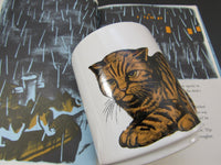 Vintage Ginger Cat Coffee Mug Japan Marmalade Cat Coffee Tea Mug Cat Lover Gift Striped Tabby Ceramic Mug