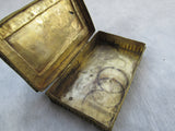 Antique Chinese-Tibetan Brass Box Filigree With Inlay Turquoise Rare Art and Collectibles Prayer Trinket Box