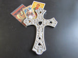 Vintage Metal Crucifix Wall Hanging Silver Non Tarnish Crucifix Cross Christianity Spiritual Religious Home Decor India EACH