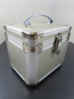 Vintage Metal Train Case Cosmetics Makeup Toiletries Model's Case Travel Circa 1980's