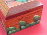 Vintage Hand Painted Wood  Box Guatemala Arts and Crafts Souvenir Wooden Box Storage Box Home Travel Decor Stash Box