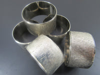 Vintage Napkin Rings Textured Silverplate Napkin Rings Set of 5 Tabletop Decor Any Season Table