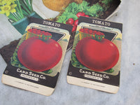 Vintage Seed Packet Empty Tomato Seed Packet Paper Ephemera Card Seed Co Fredonia NY Pomedor Grosso Gardener Farmhouse Decor Crafting