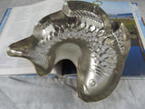 Vintage Copper/Tin Hanging Fish Mold Country French Kitchen Decor Gelatin Mould