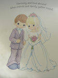 Vintage Precious Moments Bride and Groom Guest Book Set with Pen Hallmark in Original Box