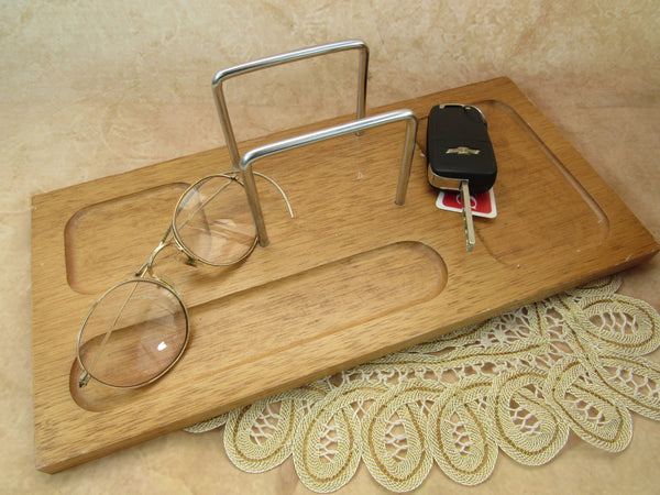 Vintage Men's Valet Tray Wood Mid Century Oak Tray Wooden Valet Dresse – TheFlyingHostess