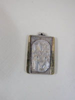 Vintage Silver Medals Religious Iconic Relics Religious Pendants Medallions Spiritual Italian Saints Pope Collectibles