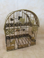 Vintage Metal Bird Cage Shabby Chic Wrought Iron Ivy Design Decorative Hanging Bird Cage Home Garden Decor