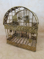 Vintage Metal Bird Cage Shabby Chic Wrought Iron Ivy Design Decorative Hanging Bird Cage Home Garden Decor