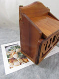 Vintage Wooden Recipe Box Hanging Recipe Box/Holder File Box Kitchen Storage Organization Kitchen Decor Circa 1970's