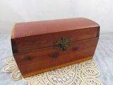 Vintage Wooden Box Cedar Box Hand Crafted Wood Trinket Box Wooden Jewelry Box Rustic Box Storage Stash Box