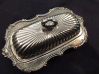 Vintage Silverplate Covered Butter Dish Shabby Chic Dining Room Tabletop Serving Pieces Leonard Silver Plate Hong Kong