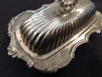 Vintage Silverplate Covered Butter Dish Shabby Chic Dining Room Tabletop Serving Pieces Leonard Silver Plate Hong Kong