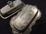 Vintage Silverplate Covered Butter Dish Shabby Chic Dining Room Tabletop Serving Pieces Leonard Silver Plate Hong Kong