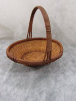 Vintage Small Woven Basket Miniature Basket With Handle Farmhouse Country Primitive Decor