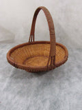 Vintage Small Woven Basket Miniature Basket With Handle Farmhouse Country Primitive Decor