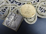 Vintage Silver Medals Souvenir Medallions Iconic Relics Religious Pendants Medallions Memorabilia Italian Commemorative Pendants