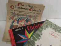 Vintage Piano Christmas Sheet Music Books Christmas Carols Beginner's Piano Book Paper Ephemera EACH Clavier Vintage Holiday Music Magazine