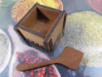 Wooden Hand Crafted Salt Cellar Wooden Salt Box, Wooded Spice Box, Salt Spice Box with Spoon Johnathan's wild Cherry Dove Tail Edge Box