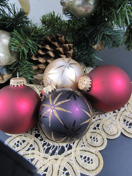 Vintage Glass Ornaments Christmas Tree Ornaments Vintage Ornaments Colorful Glass Balls 1990s Decor