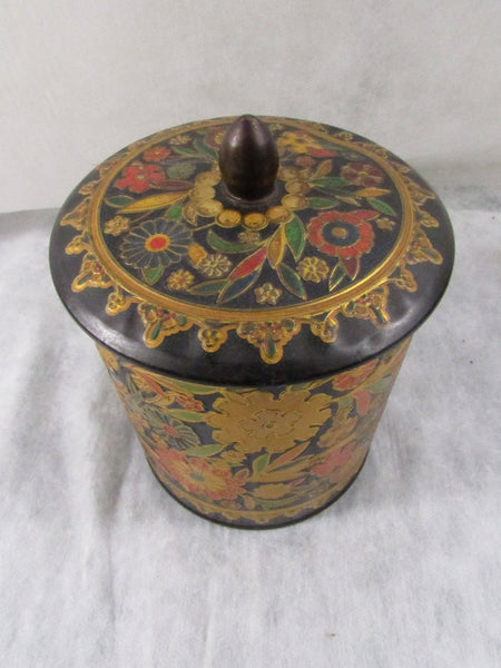 Vintage Metal Tin Box Floral Embossed Cookie Tin England Daher Storage –  TheFlyingHostess