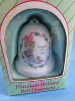 Vintage Precious Moments 1994 Porcelain Christmas Ornament Keepsake Collectible Holiday Bell Ornament Tidings of Joy Enesco