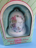 Vintage Precious Moments 1994 Porcelain Christmas Ornament Keepsake Collectible Holiday Bell Ornament Tidings of Joy Enesco