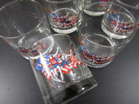 Vintage Halston Glassware Olympic Winners USA 1992 set of 4 Cocktail Low Boy Glasses Bar ware