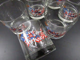 Vintage Halston Glassware Olympic Winners USA 1992 set of 4 Cocktail Low Boy Glasses Bar ware
