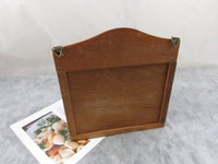 Vintage Wooden Recipe Box Hanging Recipe Box/Holder File Box Kitchen Storage Organization Kitchen Decor Circa 1970's