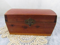 Vintage Wooden Box Cedar Box Hand Crafted Wood Trinket Box Wooden Jewelry Box Rustic Box Storage Stash Box