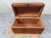 Vintage Wooden Box Cedar Box Hand Crafted Wood Trinket Box Wooden Jewelry Box Rustic Box Storage Stash Box